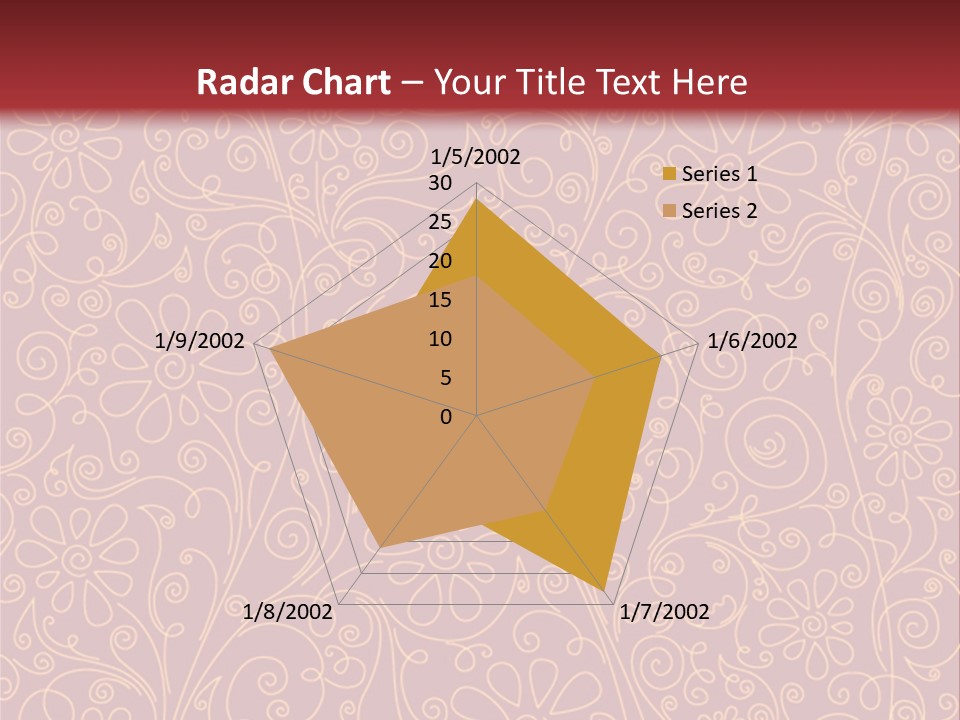 A Red And Gold Floral Powerpoint Presentation PowerPoint Template