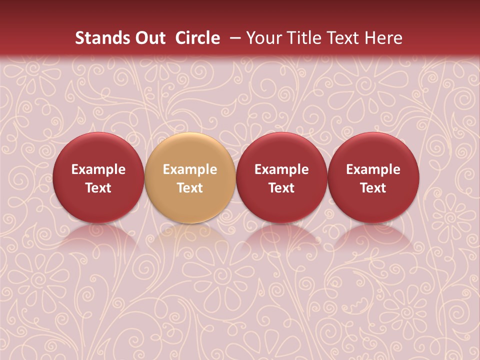 A Red And Gold Floral Powerpoint Presentation PowerPoint Template