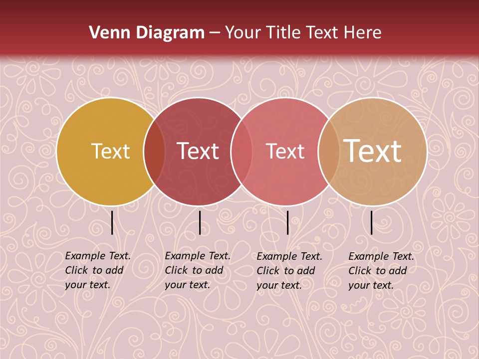 A Red And Gold Floral Powerpoint Presentation PowerPoint Template