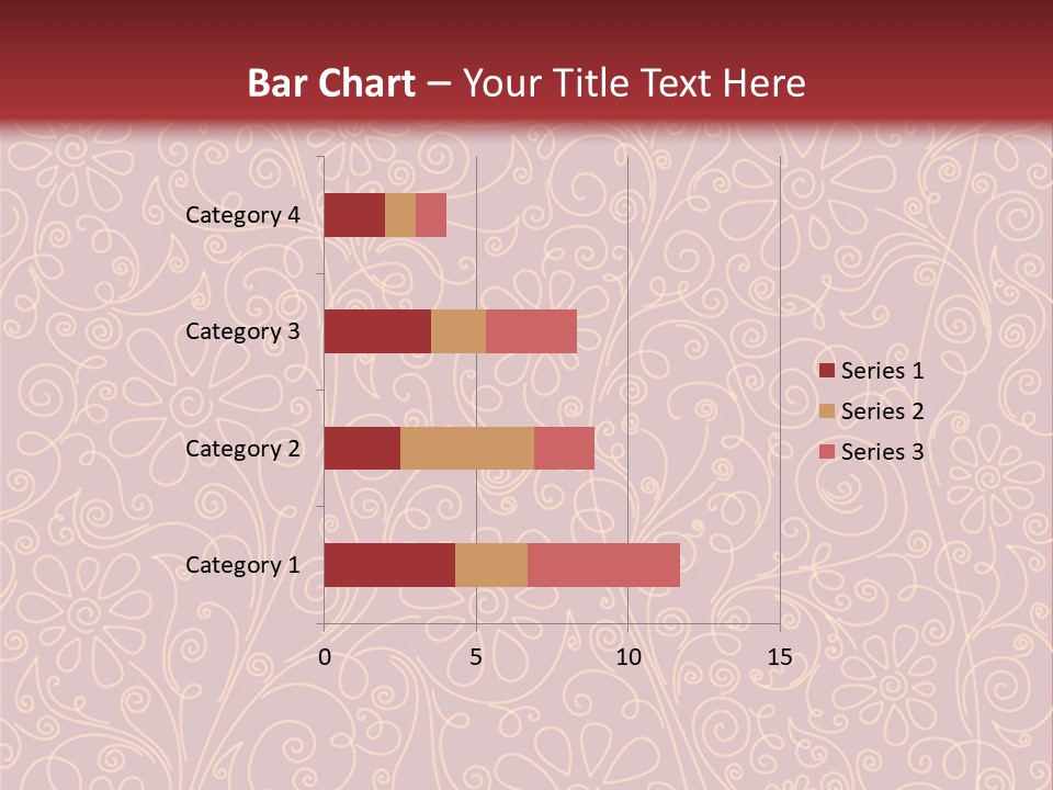 A Red And Gold Floral Powerpoint Presentation PowerPoint Template