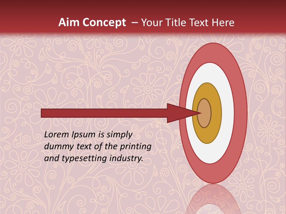 A Red And Gold Floral Powerpoint Presentation PowerPoint Template