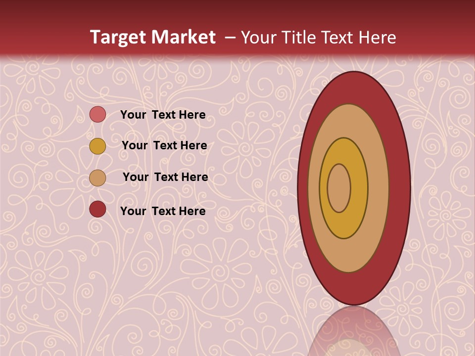 A Red And Gold Floral Powerpoint Presentation PowerPoint Template