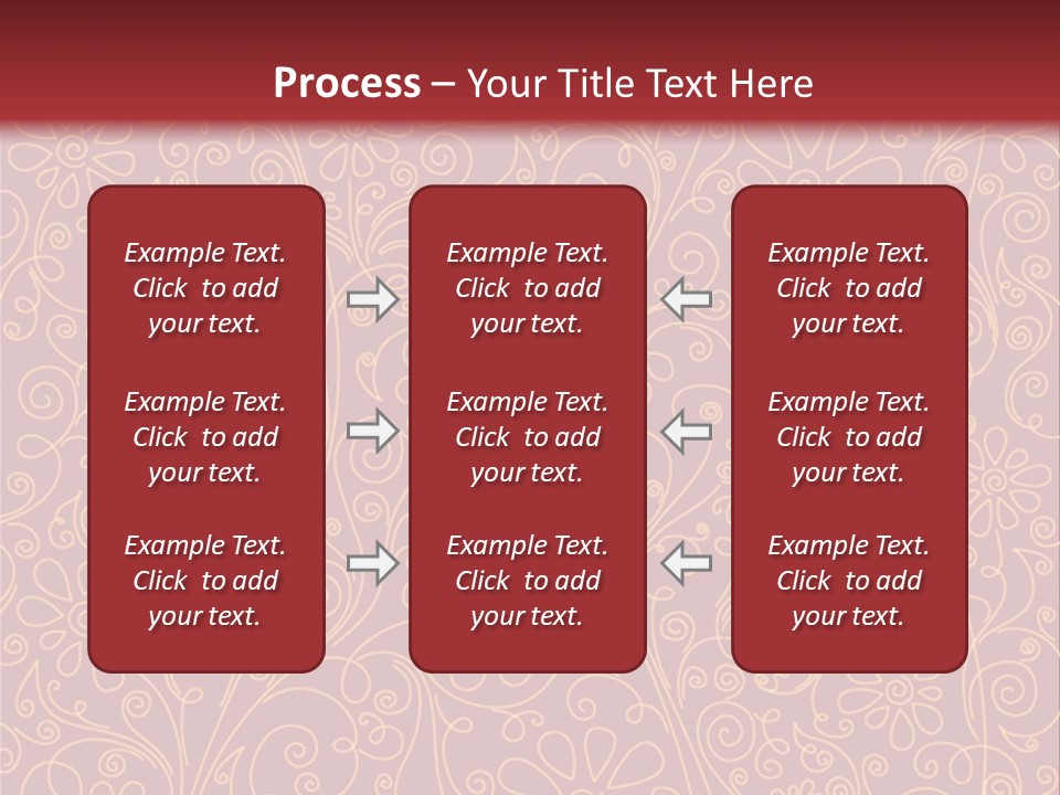 A Red And Gold Floral Powerpoint Presentation PowerPoint Template