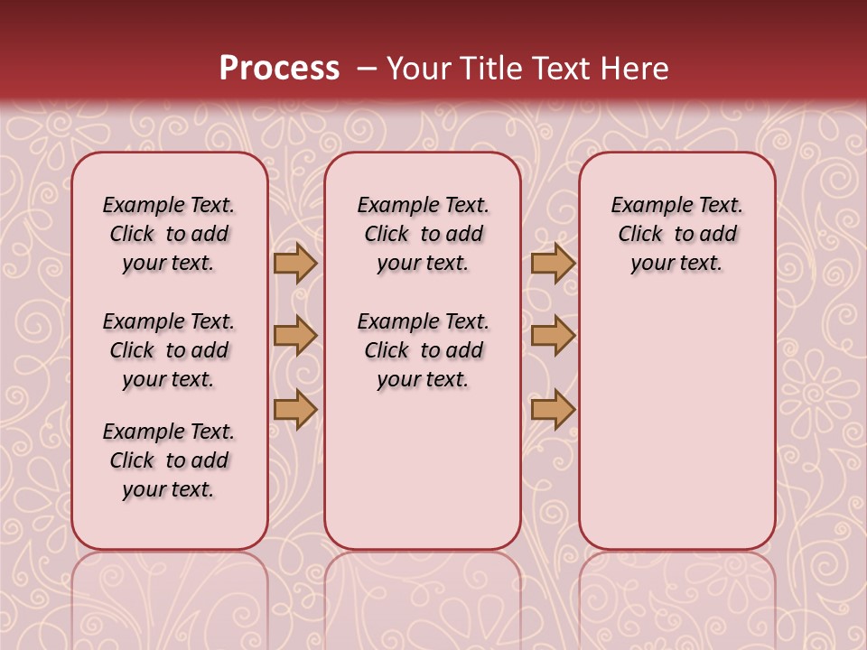 A Red And Gold Floral Powerpoint Presentation PowerPoint Template