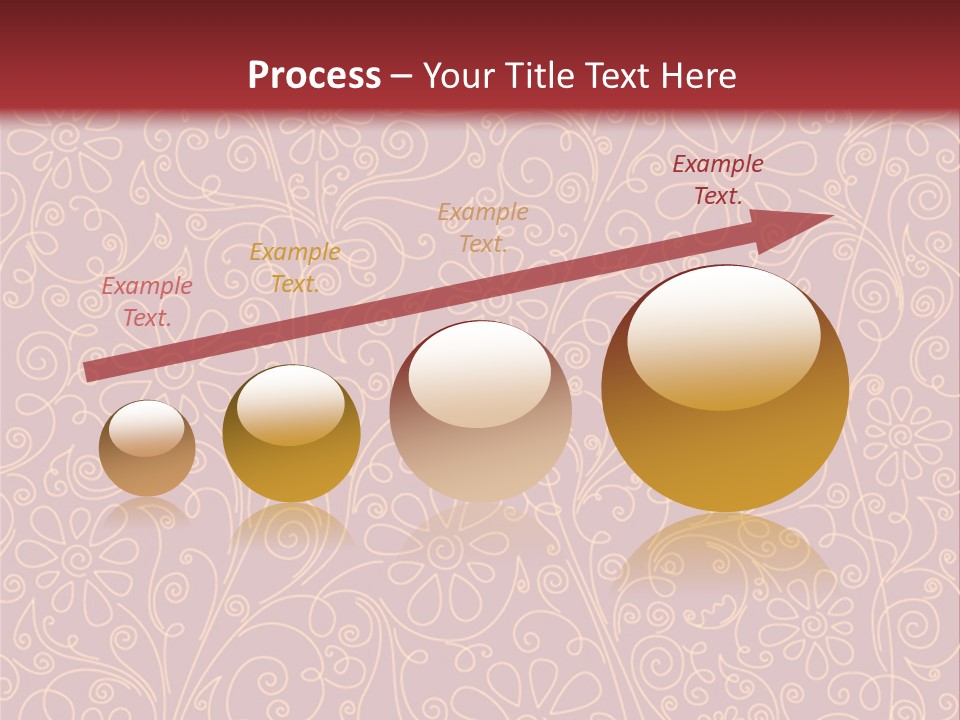 A Red And Gold Floral Powerpoint Presentation PowerPoint Template
