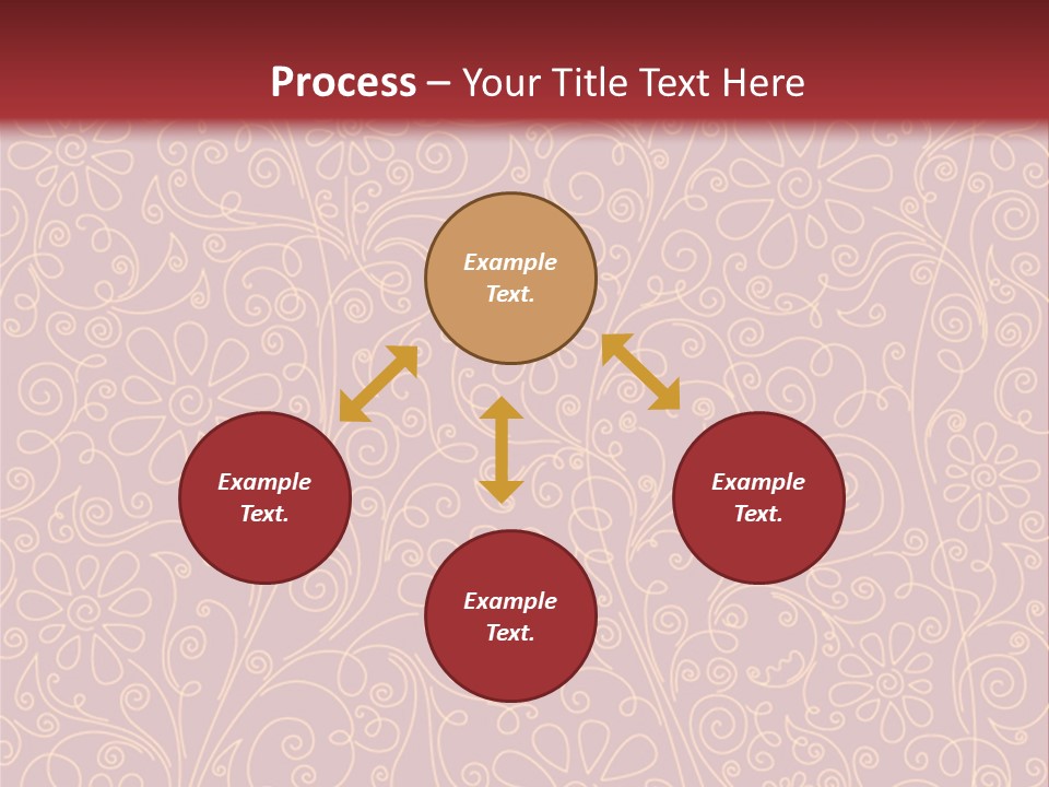 A Red And Gold Floral Powerpoint Presentation PowerPoint Template