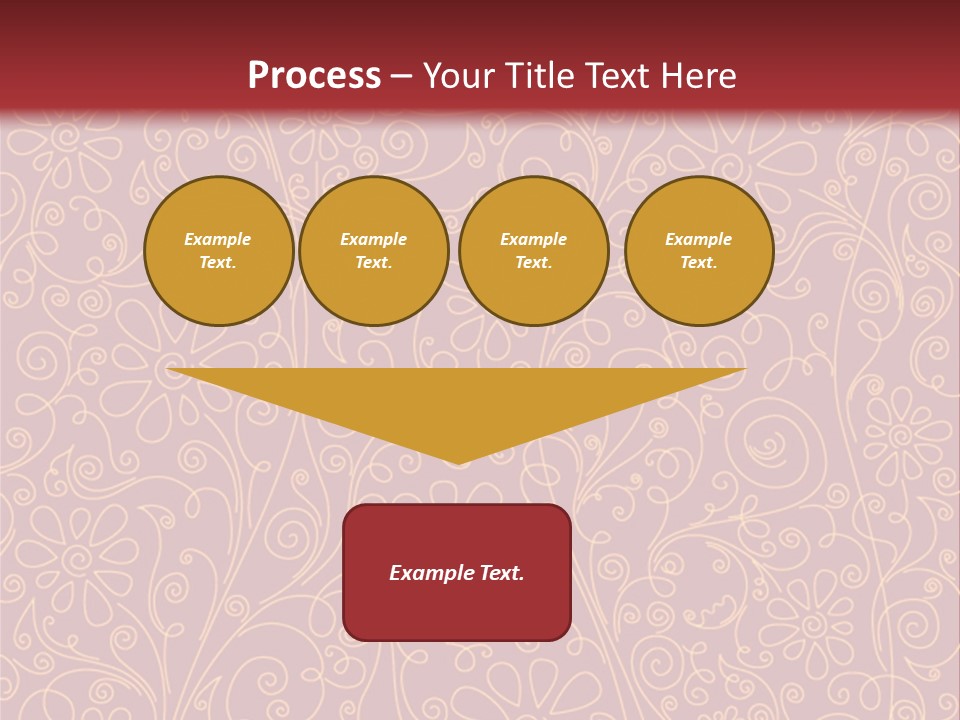A Red And Gold Floral Powerpoint Presentation PowerPoint Template