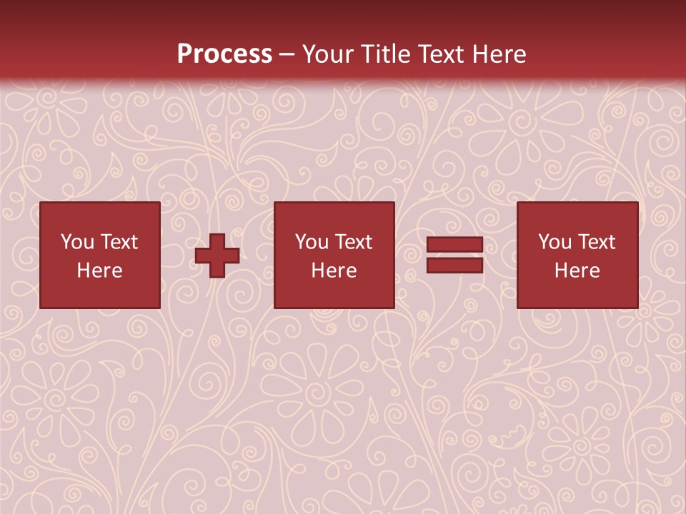 A Red And Gold Floral Powerpoint Presentation PowerPoint Template