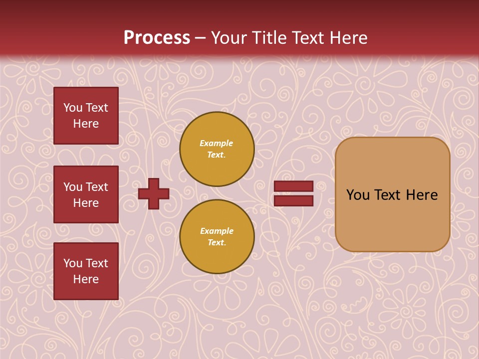 A Red And Gold Floral Powerpoint Presentation PowerPoint Template