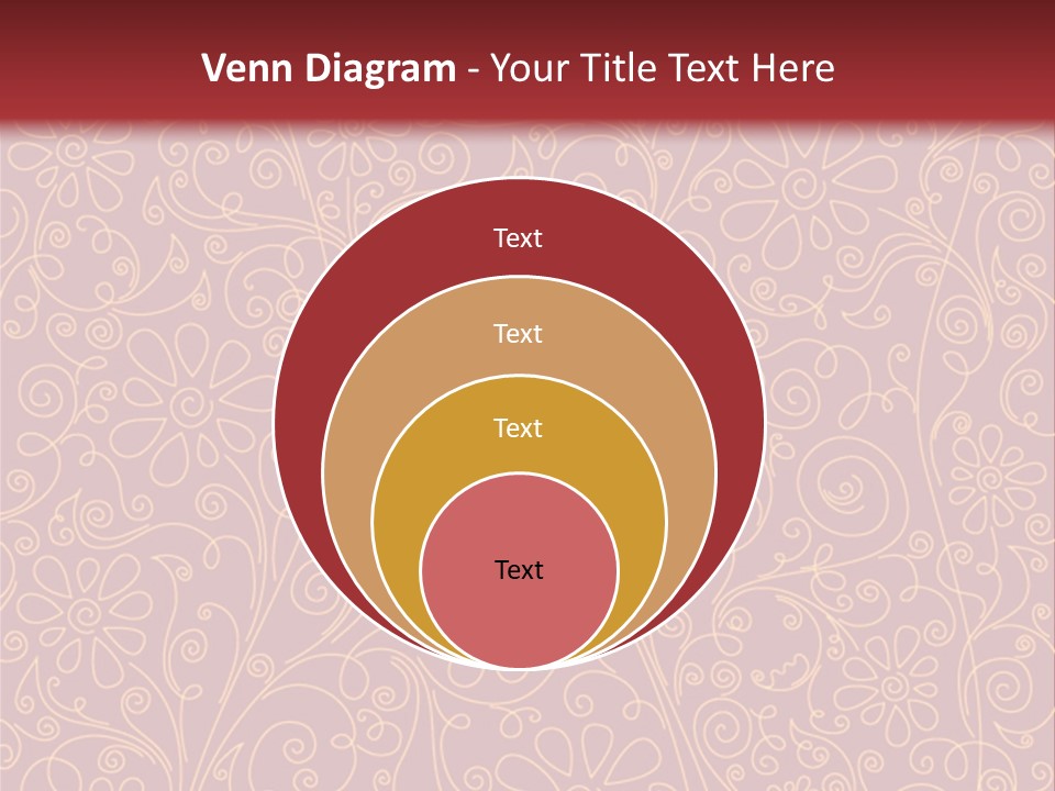 A Red And Gold Floral Powerpoint Presentation PowerPoint Template