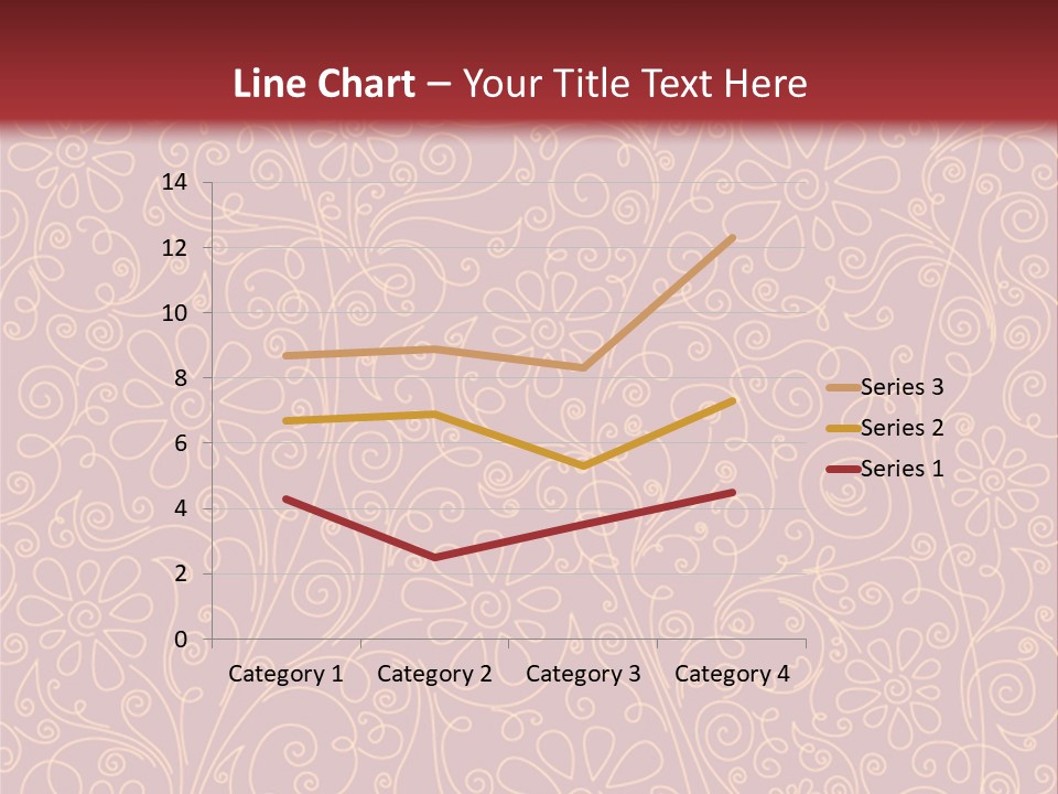 A Red And Gold Floral Powerpoint Presentation PowerPoint Template