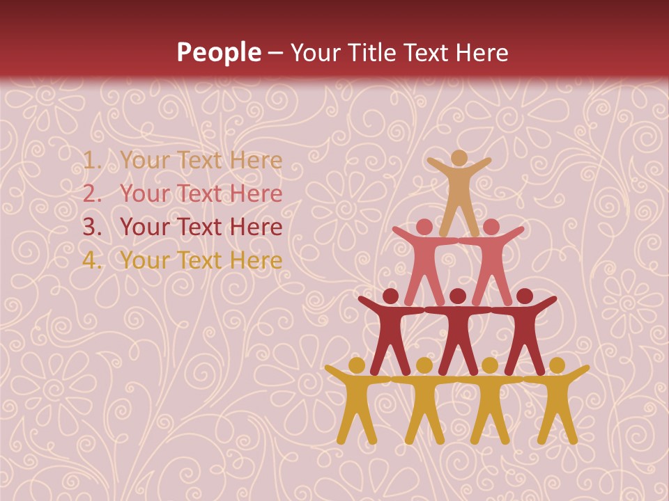 A Red And Gold Floral Powerpoint Presentation PowerPoint Template