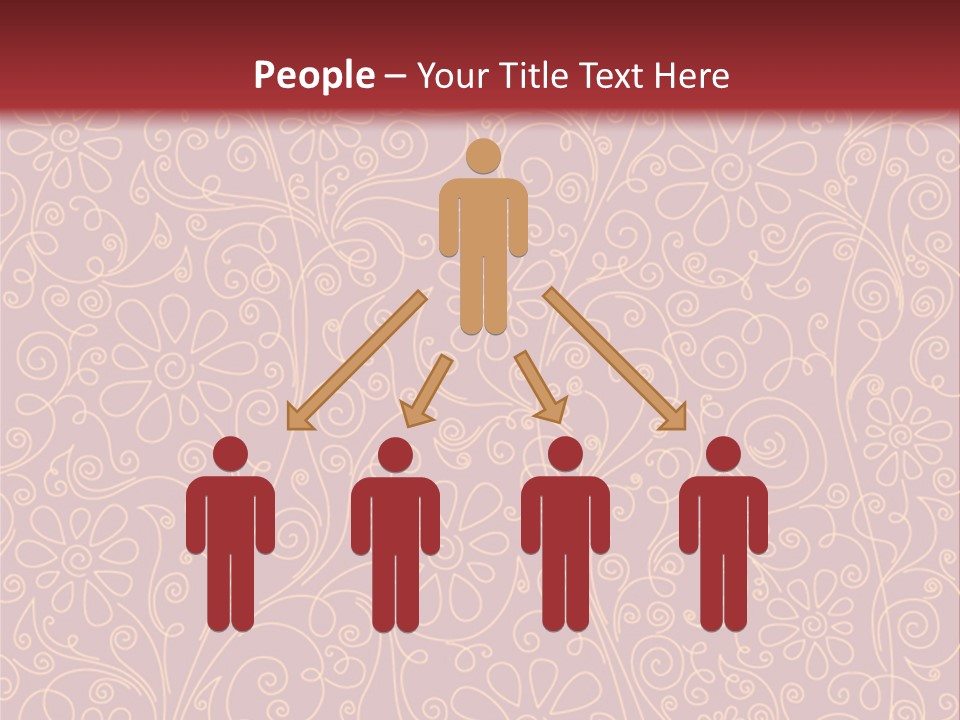 A Red And Gold Floral Powerpoint Presentation PowerPoint Template