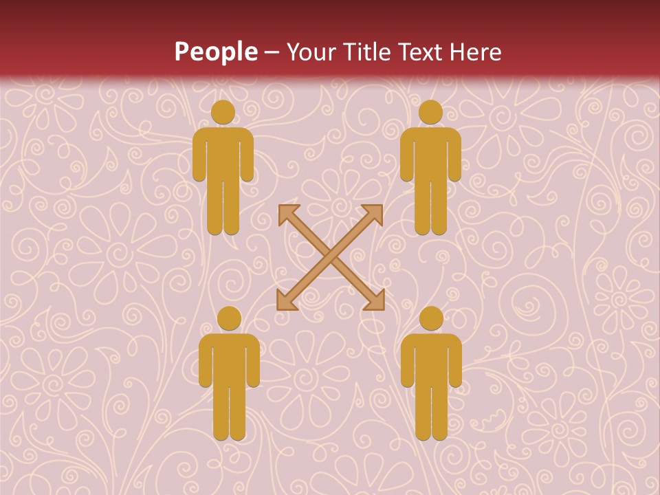 A Red And Gold Floral Powerpoint Presentation PowerPoint Template