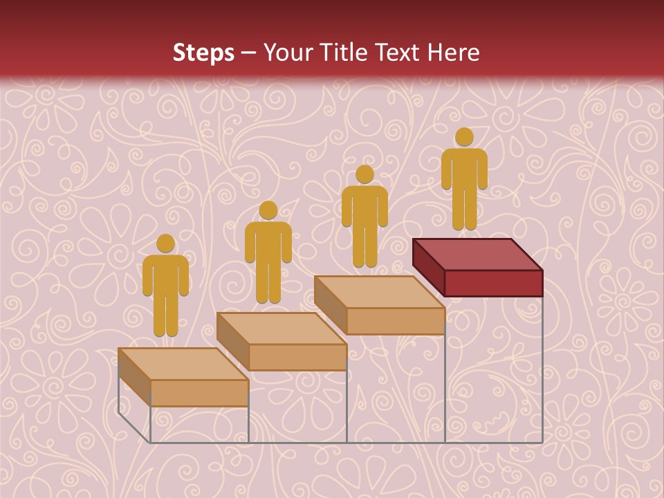 A Red And Gold Floral Powerpoint Presentation PowerPoint Template