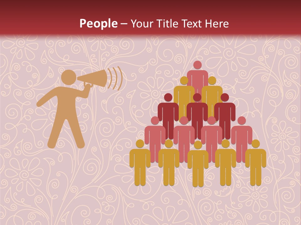 A Red And Gold Floral Powerpoint Presentation PowerPoint Template