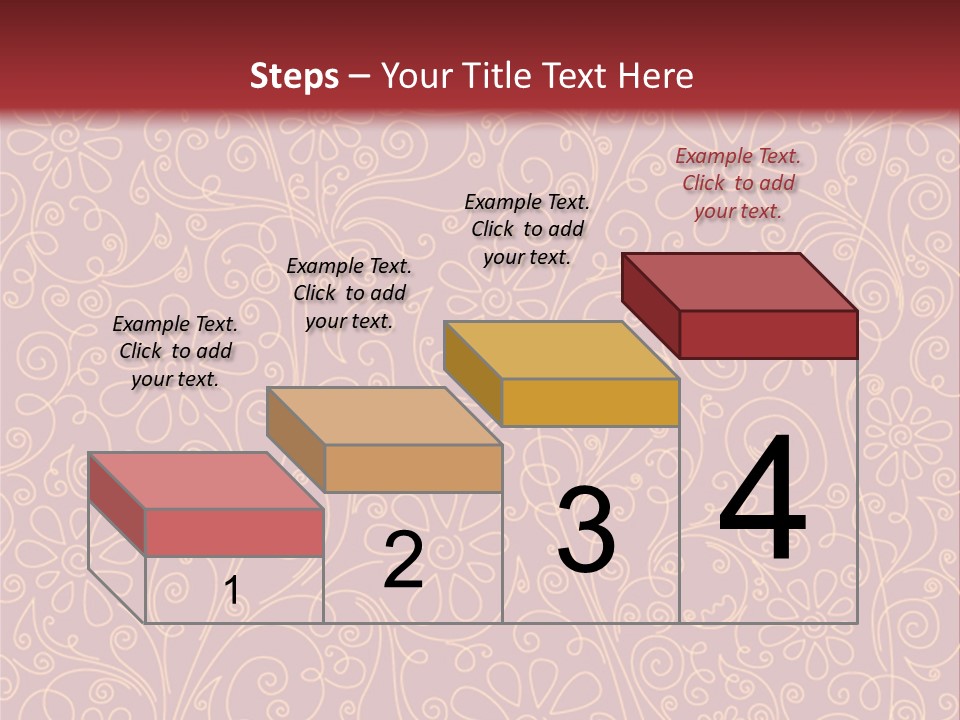 A Red And Gold Floral Powerpoint Presentation PowerPoint Template