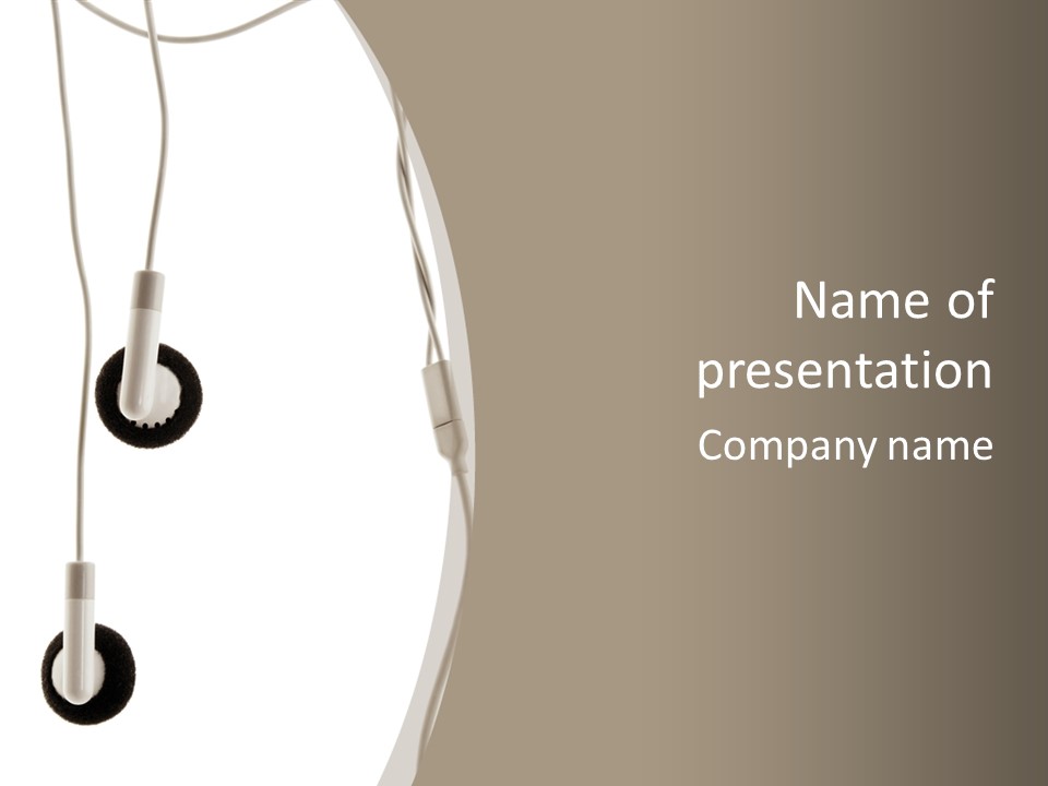 Isolated Player Hear PowerPoint Template