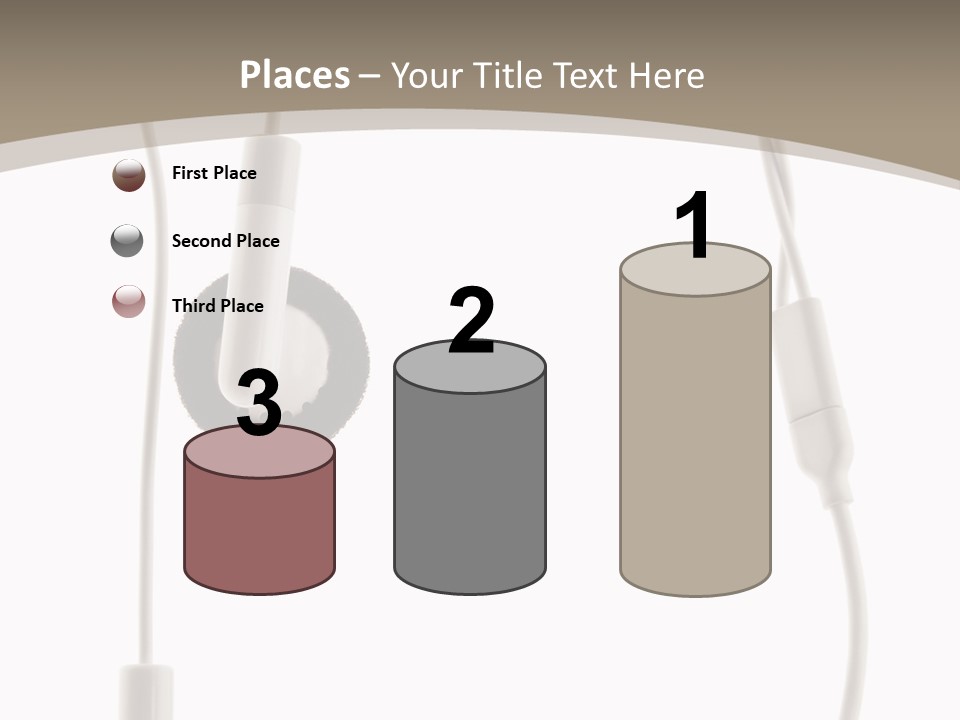 Isolated Player Hear PowerPoint Template