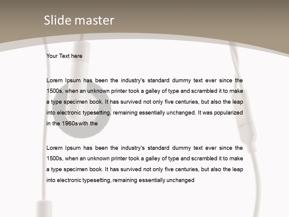 Isolated Player Hear PowerPoint Template