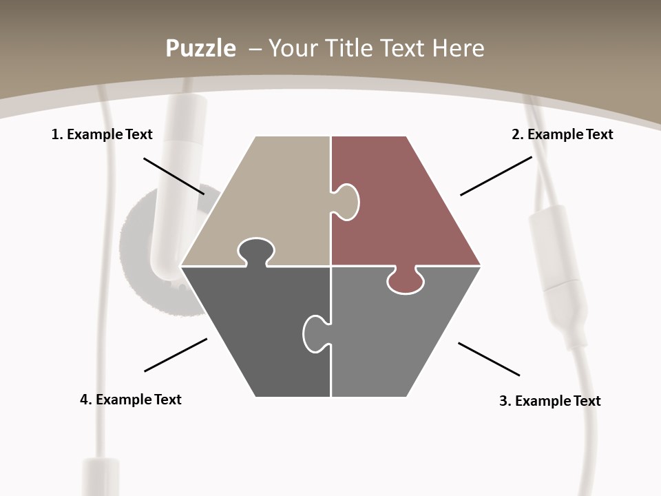 Isolated Player Hear PowerPoint Template