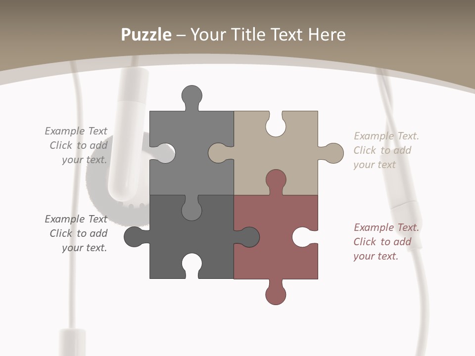 Isolated Player Hear PowerPoint Template