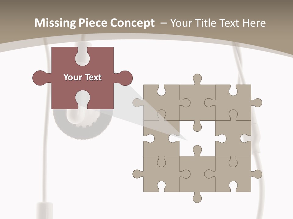 Isolated Player Hear PowerPoint Template