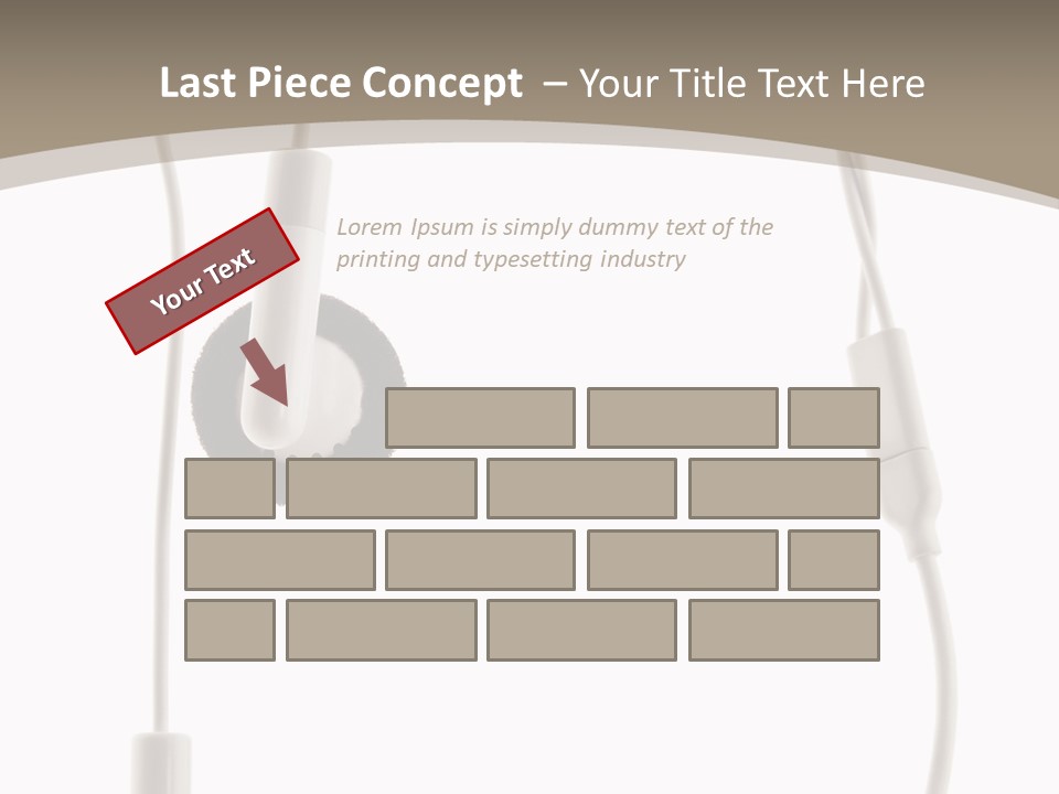 Isolated Player Hear PowerPoint Template