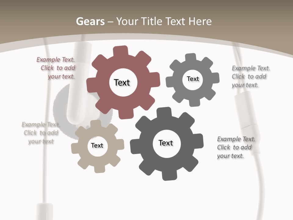 Isolated Player Hear PowerPoint Template