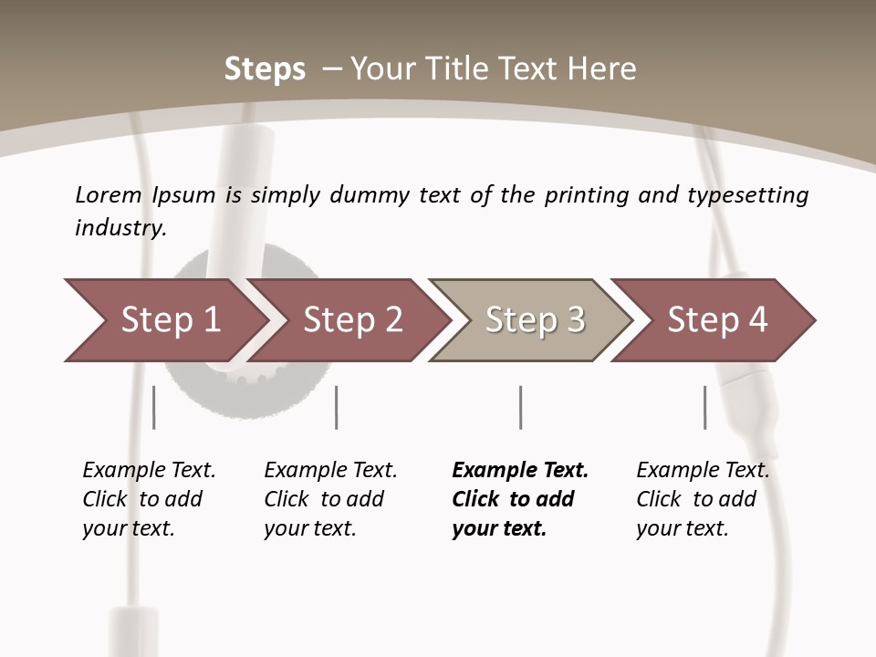 Isolated Player Hear PowerPoint Template