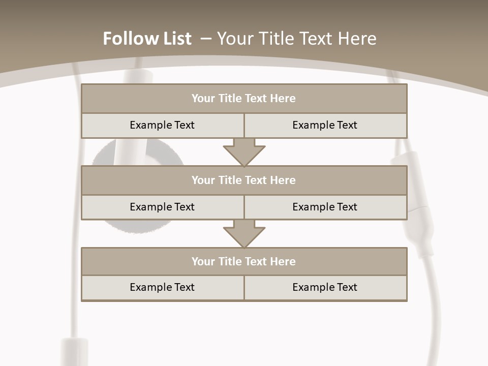 Isolated Player Hear PowerPoint Template