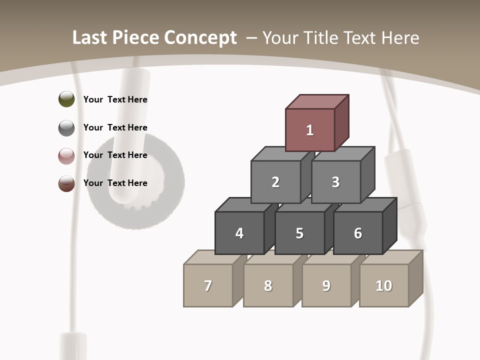 Isolated Player Hear PowerPoint Template
