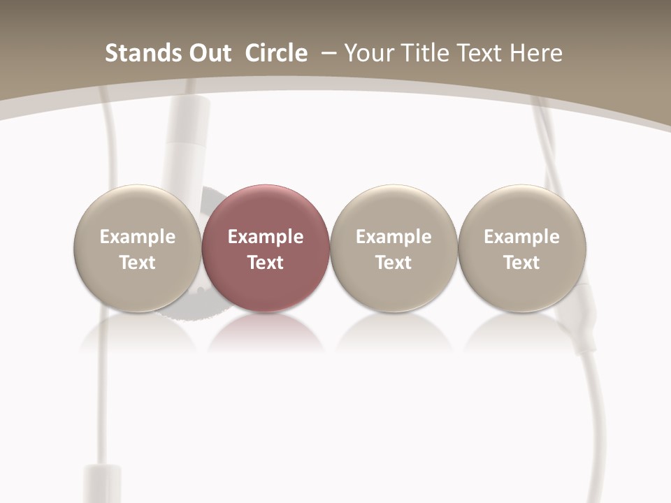 Isolated Player Hear PowerPoint Template