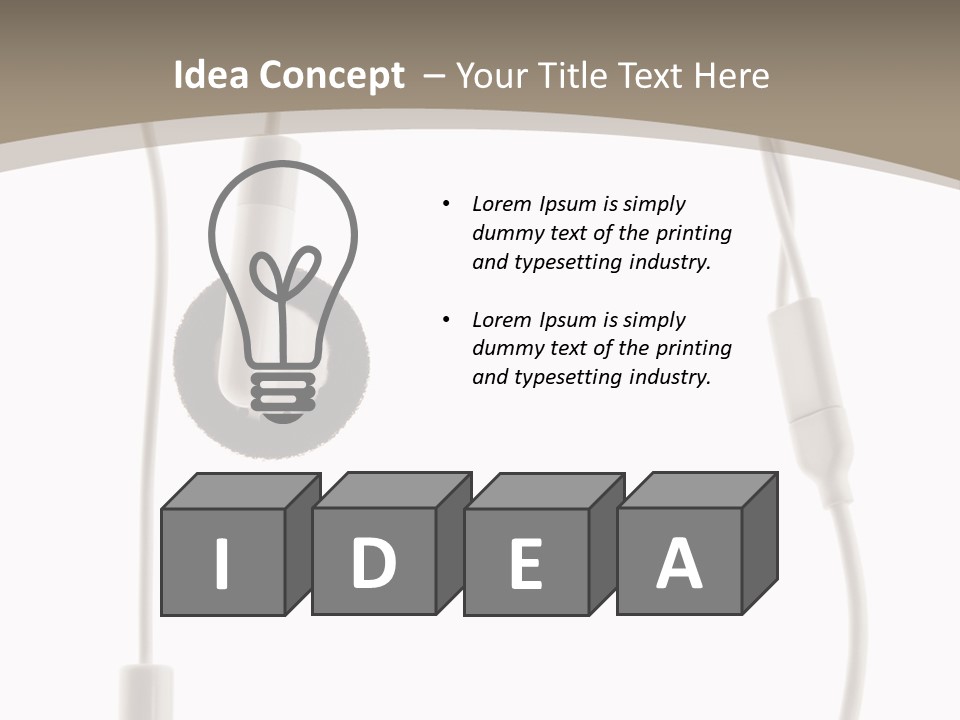 Isolated Player Hear PowerPoint Template