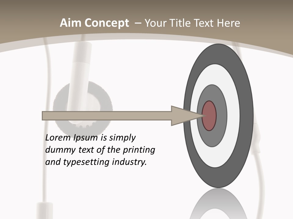 Isolated Player Hear PowerPoint Template