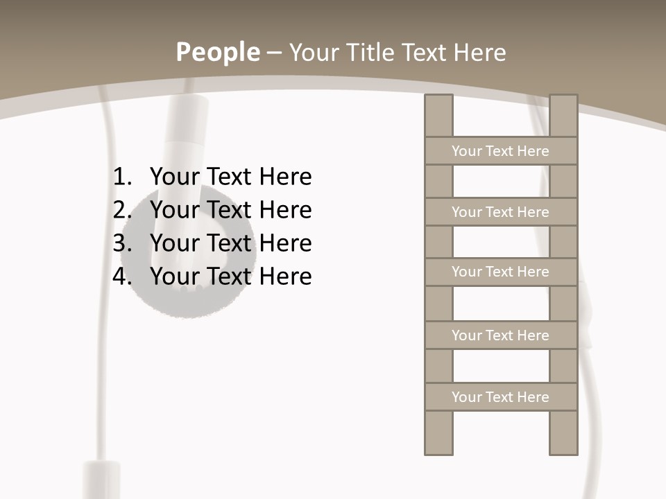 Isolated Player Hear PowerPoint Template