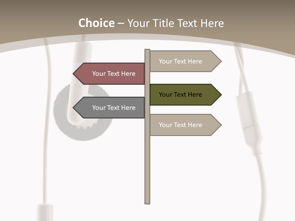 Isolated Player Hear PowerPoint Template