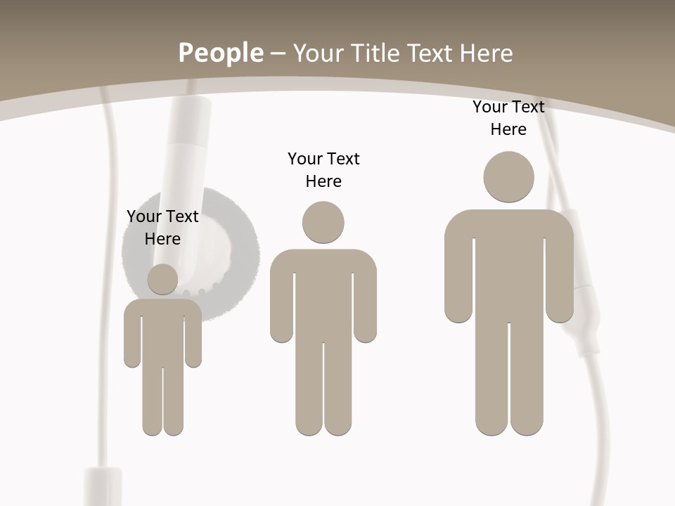 Isolated Player Hear PowerPoint Template