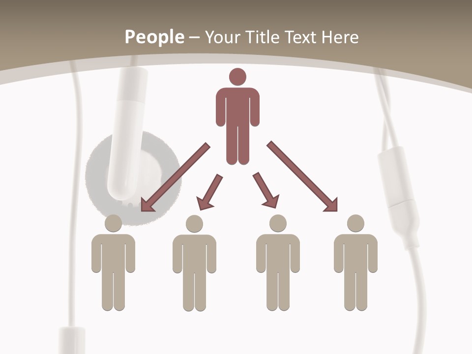 Isolated Player Hear PowerPoint Template