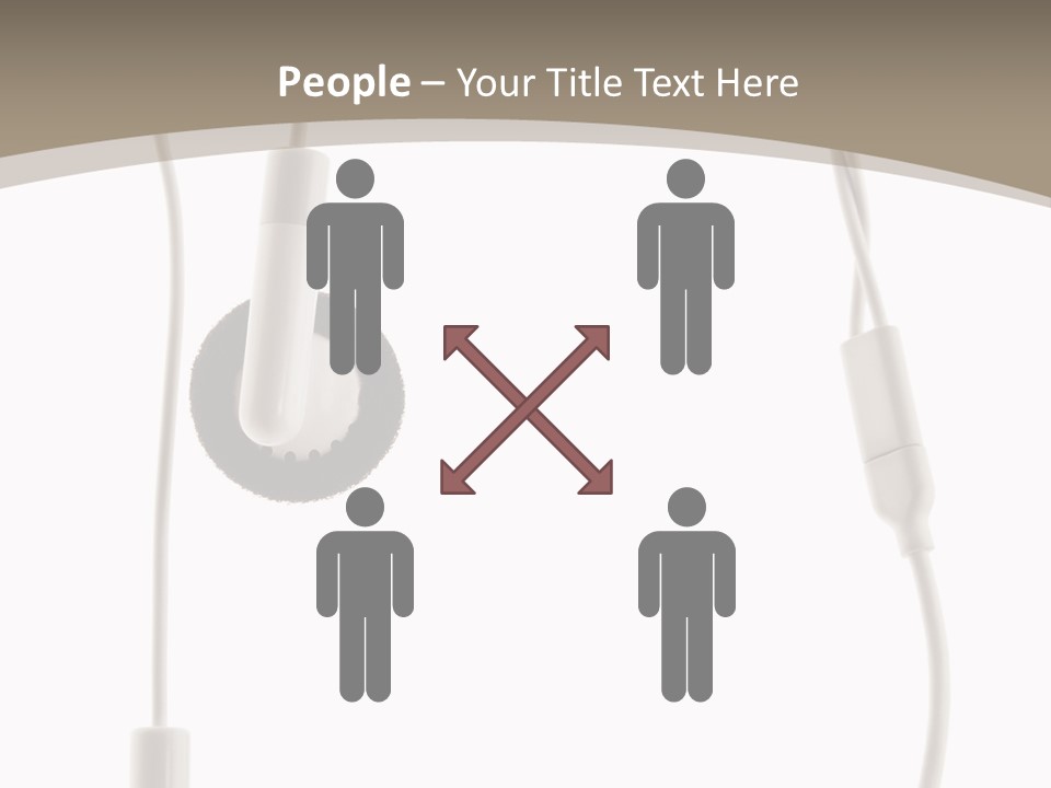 Isolated Player Hear PowerPoint Template