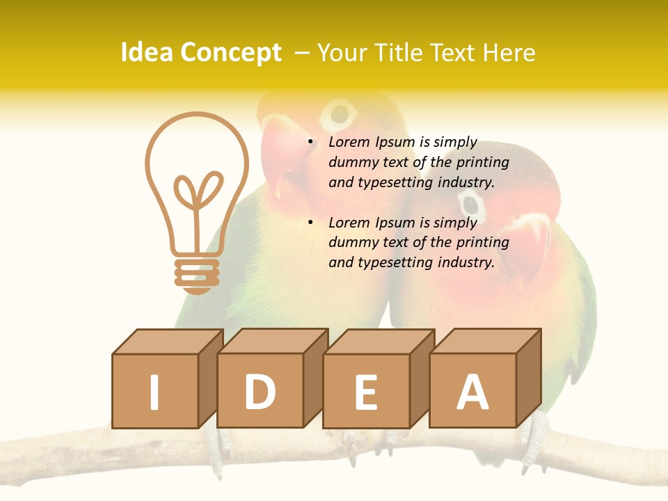 Pair Red Bird PowerPoint Template