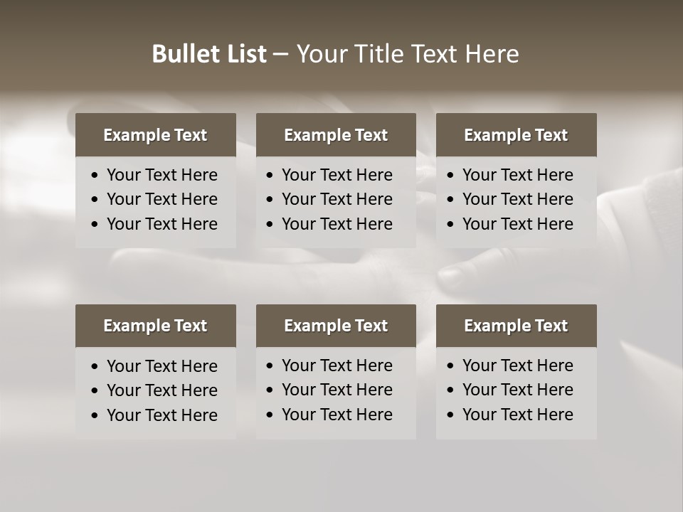 A Person Holding A Baby In Their Hands PowerPoint Template