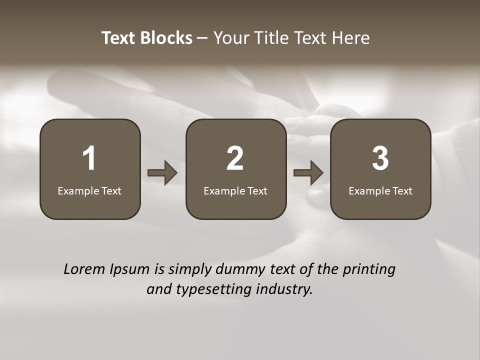 A Person Holding A Baby In Their Hands PowerPoint Template