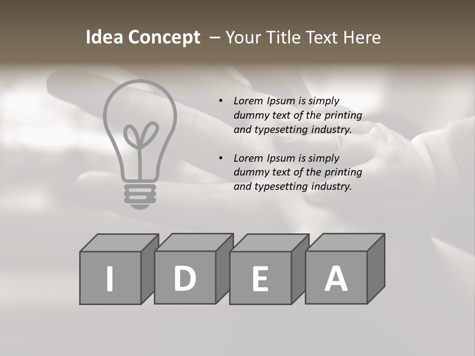 A Person Holding A Baby In Their Hands PowerPoint Template