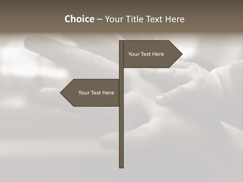 A Person Holding A Baby In Their Hands PowerPoint Template