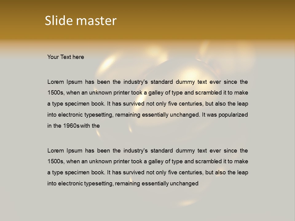 Prosperous Sayings Golden PowerPoint Template