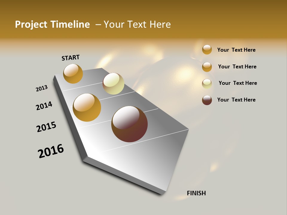 Prosperous Sayings Golden PowerPoint Template