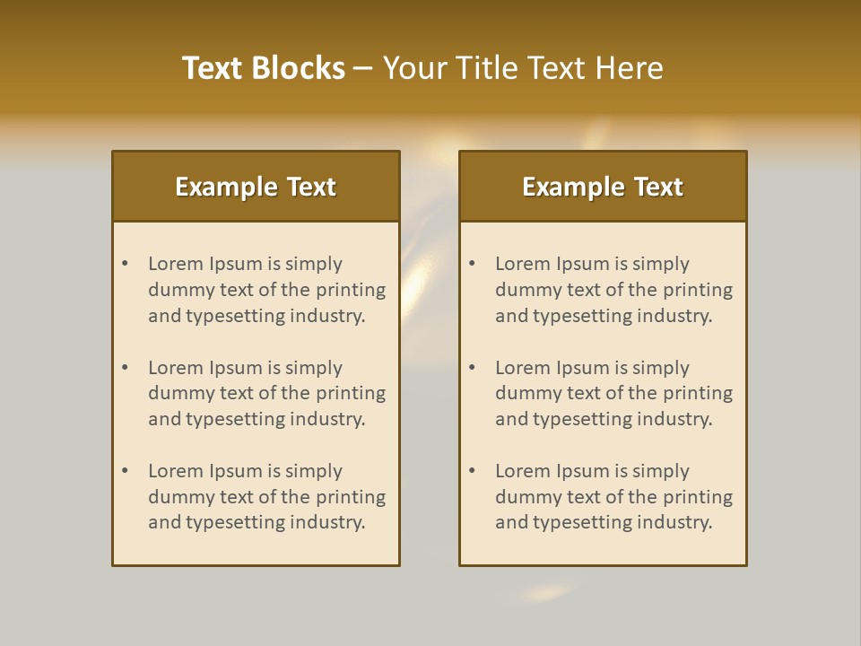 Prosperous Sayings Golden PowerPoint Template