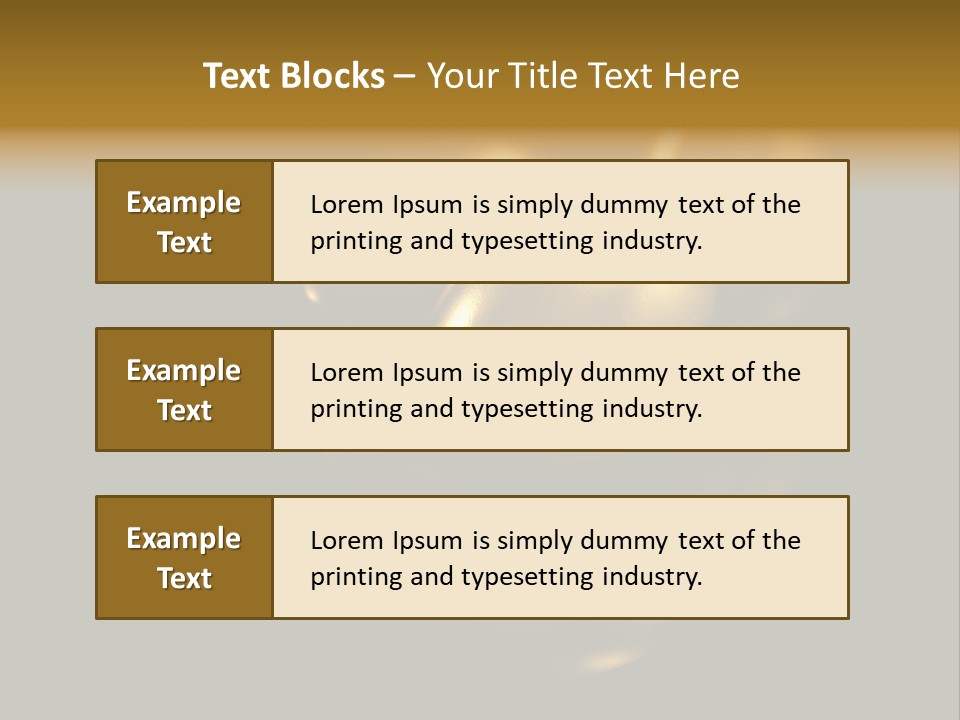 Prosperous Sayings Golden PowerPoint Template