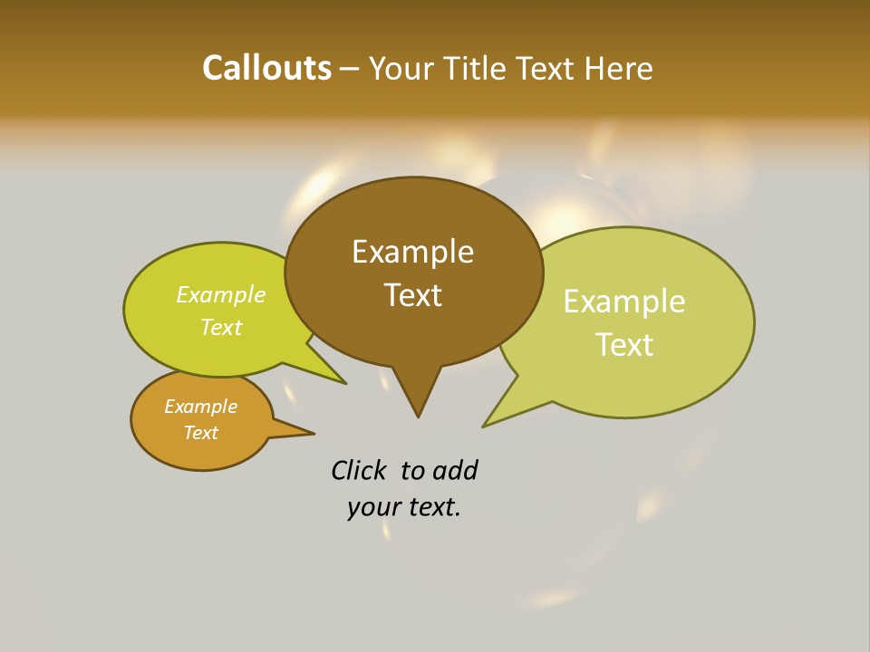 Prosperous Sayings Golden PowerPoint Template